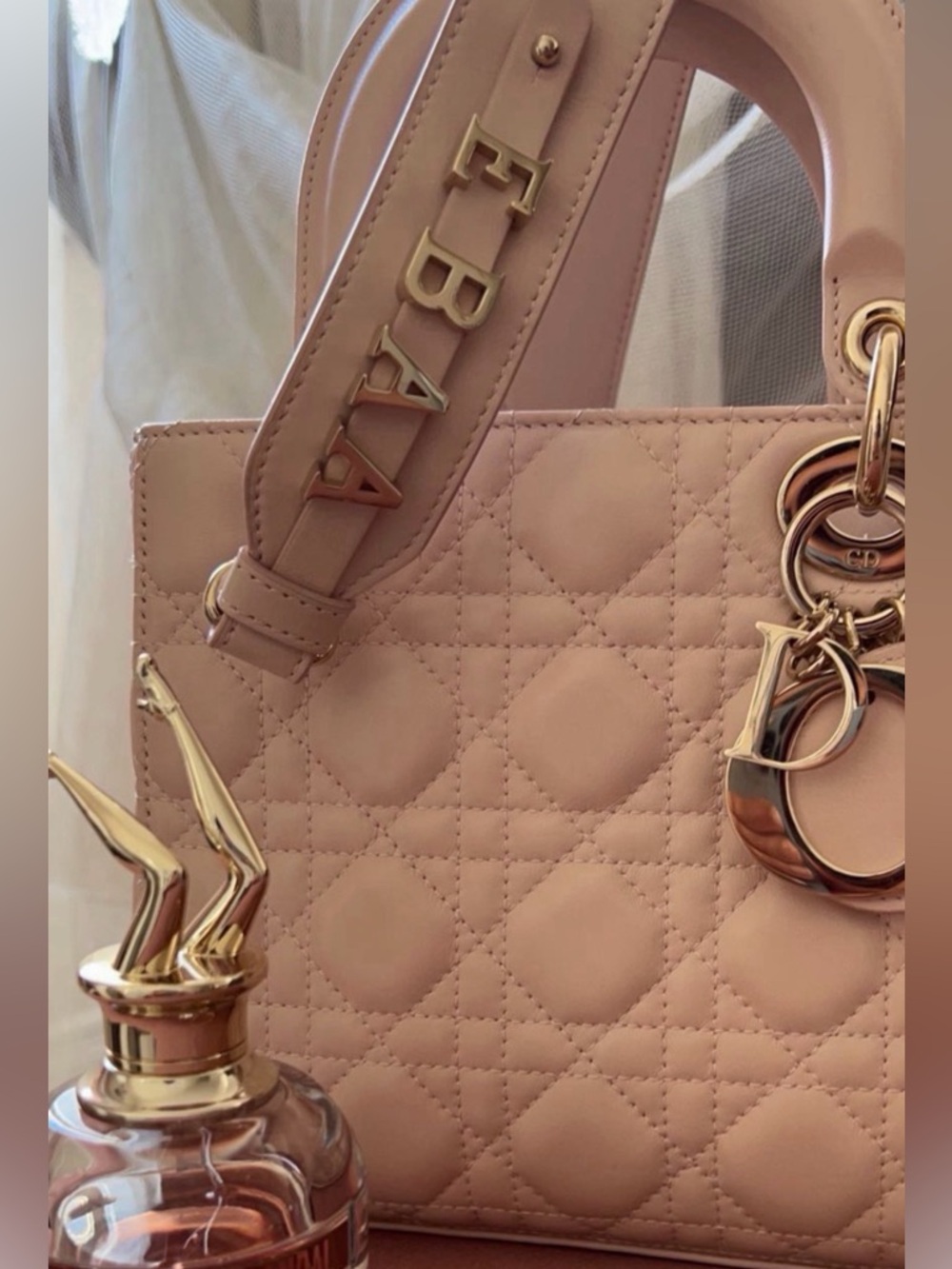 Small Lady Dior My ABC Dior Bag
Pale Pink Cannage Lambskin - Picture 13 of 16